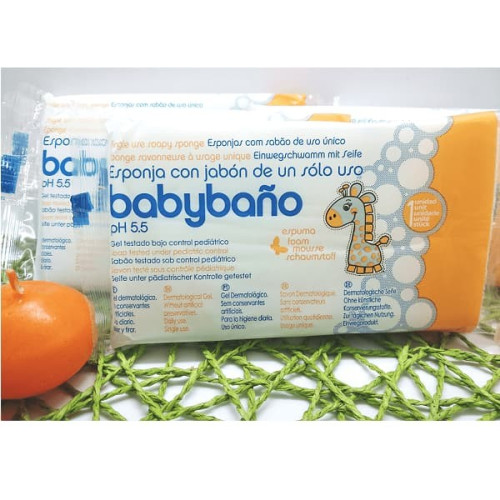 Esponjas con Jabón Pediátricas Desechables.  Babybaño