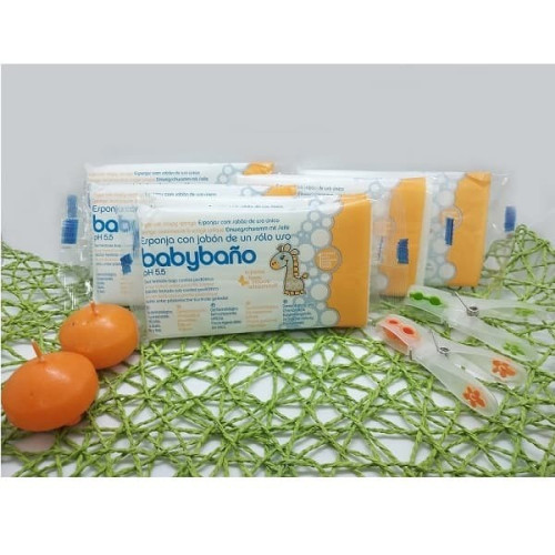 Esponjas con Jabón Pediátricas Desechables.  Babybaño