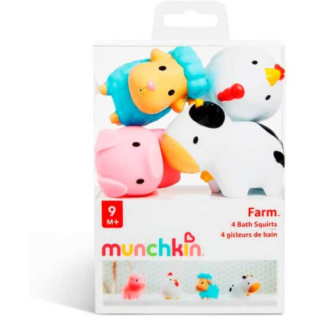 Juguete de baño lanzachorros “animalitos de la granja”.  Munchkin