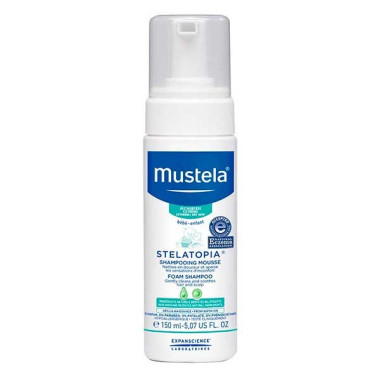 Stelatopia champú mousse 150 ml.  Mustela