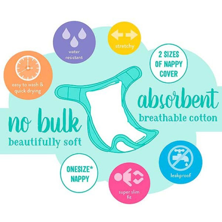 Miosoft pañal dos piezas "Crema de Fresas".  Bambino Mio