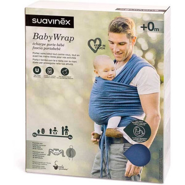 Fular Portabebé “Babywrap” azul. Suavinex