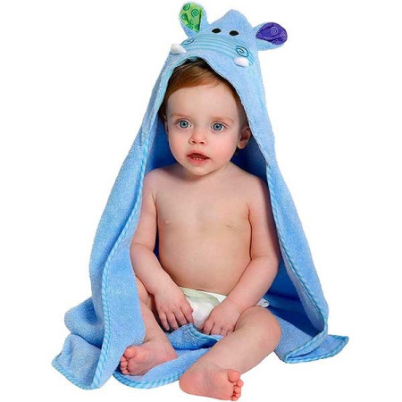 Toalla para Bebé Hipopótamo.  Zoocchini