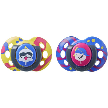 Chupetes 6-18 meses Fun x 2. Tommee Tippee