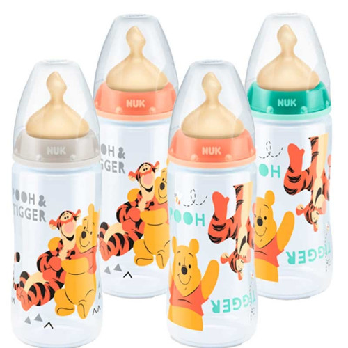 Biberon First Choice Pooh-Tigger látex ( 0-6) 300ml.Nuk