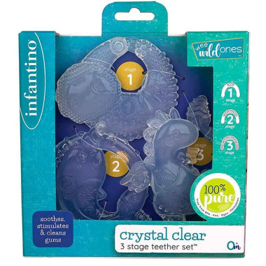 Pack 3 Mordedores transparente. Infantino