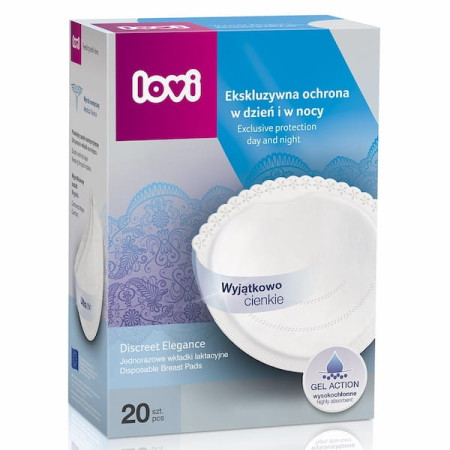 Discos absorbentes desechables Discreet Elegance (20 ud.). LOVI