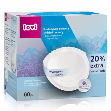 Discos absorbentes Discreet Elegance Blanco 60 ud. LOVI