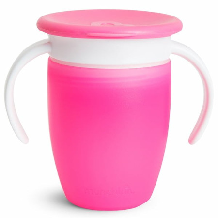 Taza antigoteo Miracle 360º con asas y tapa 200ml. Munchkin
