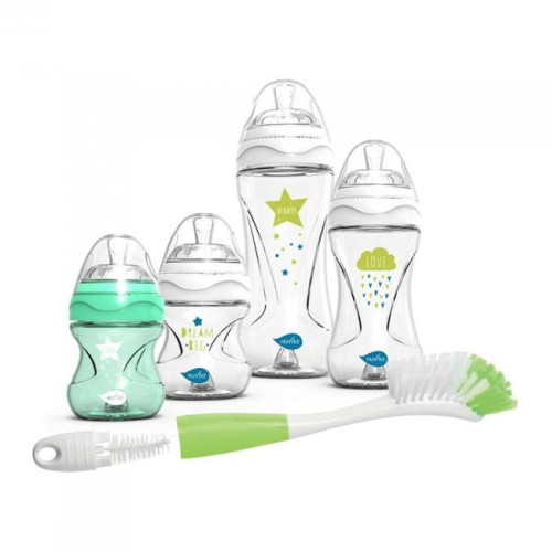 Set de Regalo Biberones de Iniciación Verde. Nuvita