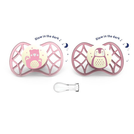 Pack 2 Chupetes Tetina Ortodóntica Reflectantes. Nuvita