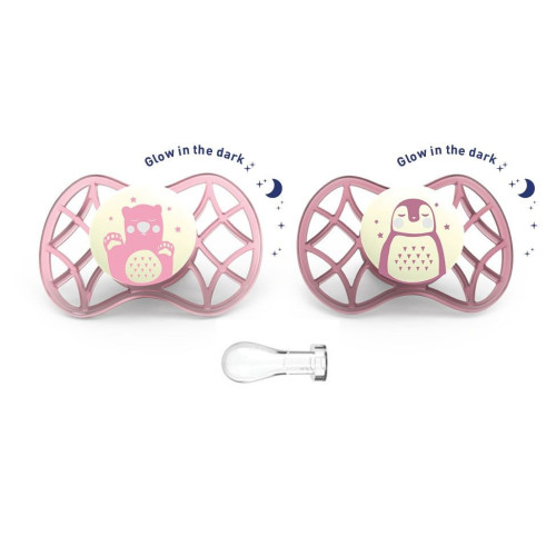 Pack 2 Chupetes Tetina Ortodóntica Reflectantes. Nuvita