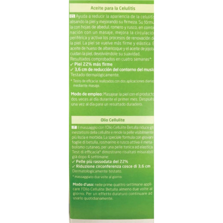 Abedul Aceite Anticelulítico 100ml. Weleda