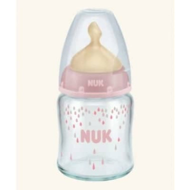 Biberon First Choice Latex Cristal 120 ml ( 0-6 ) meses  Nuk