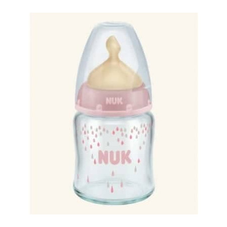 Biberon First Choice Latex Cristal 120 ml ( 0-6 ) meses  Nuk