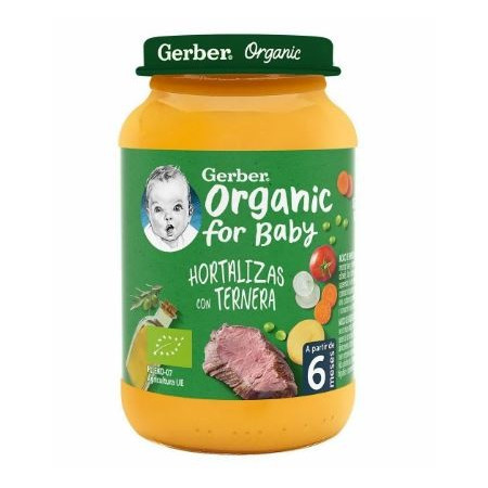 Gerber Organic Hortalizas con ternera 190g. Nestle
