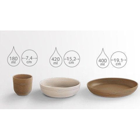 Vajilla infantil con vaso . Lovi