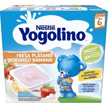 Yogolino fresa y plátano(4x100). Nestle