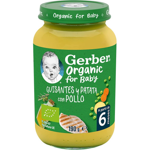 Gerber Organic Zanahoria, tomate con Pavo 190gr .Nestle
