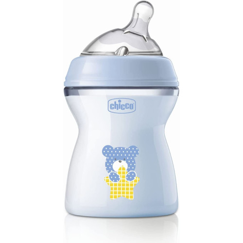 Biberón Natural Feeling anticólico silicona 250 ml. Chicco