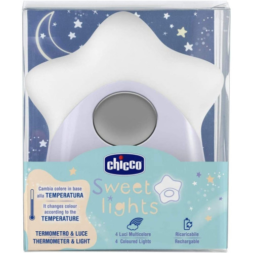 Estrella luz nocturna con Termómetro. Chicco