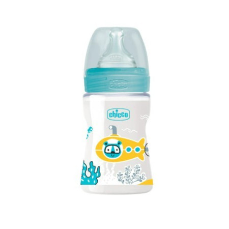 Biberón Well-Being silicona anticólicos 150 ml. Chicco