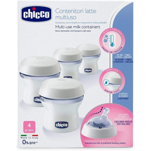 Set Contenedores de leche materna 4Uds. Chicco