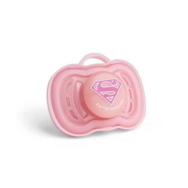 Chupete silicona ultrafina Supergirl Rosa. Herobility