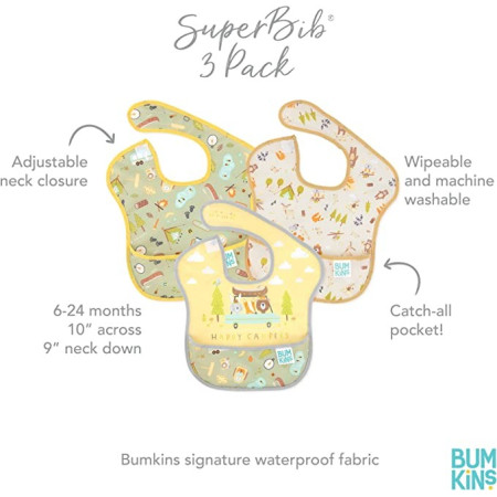 Babero Bumkins superBib 3 uds.( 6-24 meses)