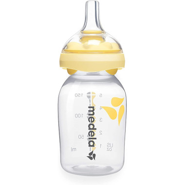 Biberón para leche materna tetina con calma. Medela
