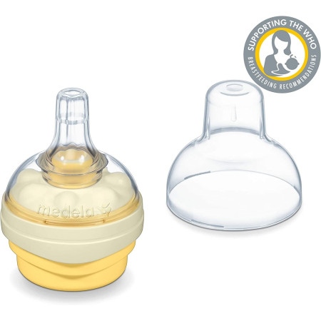 Biberón para leche materna tetina con calma. Medela