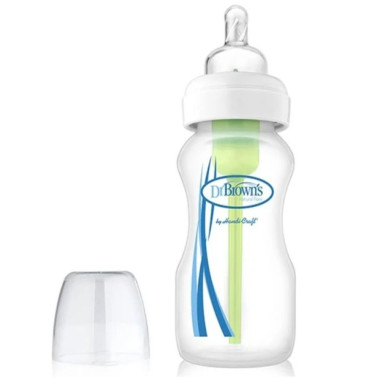 Biberón Options Boca Ancha Rosa 270 ml Tetina Nivel 2.Dr.Brown´s