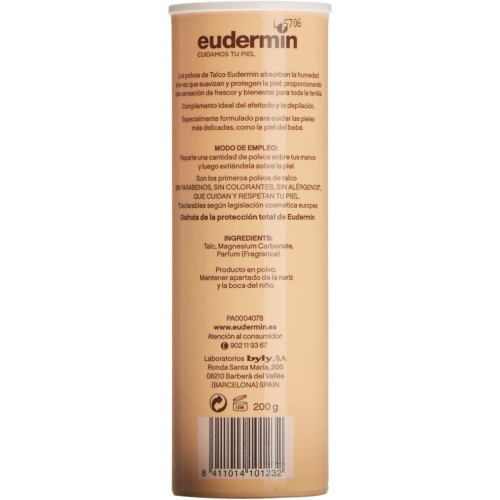 Talco ausonia en polvo 200g. Eudermin