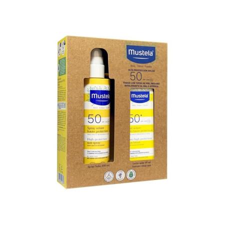 Pack solar muy alta protección spray 200 + crema facial 40ml. Mustela