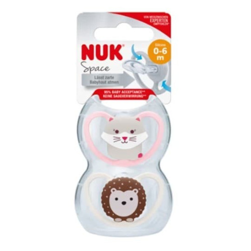 Chupetes SPACE Silicona T1 0-6m (2ud) NUK