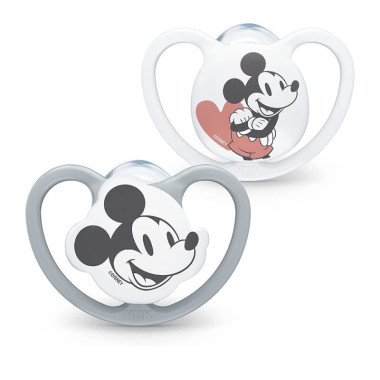 Chupetes Disney Baby Space Mickey 6-18 (2ud) silicona.Nuk