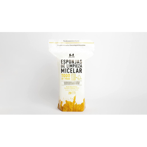 Esponjas de espuma micelar facial desmaquillante diaria (20 ud)