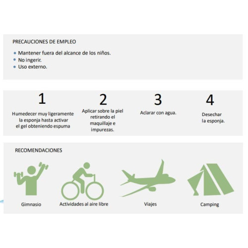 Esponjas de espuma micelar facial desmaquillante diaria (20 ud)