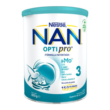 Leche Crecimiento NAN 3 OPTIPRO, Nestlé 800g