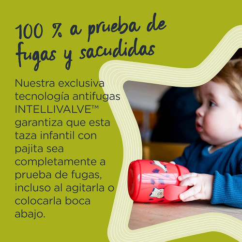 Vaso de aprendizaje con pajita 300ml . Tommee Tippee