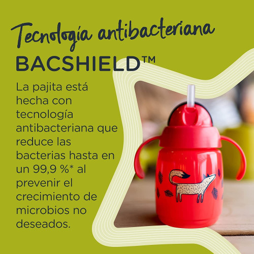 Vaso de aprendizaje con pajita 300ml . Tommee Tippee