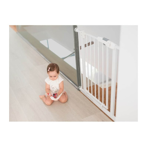 Puerta de seguridad ajustable metal white. Olmitos