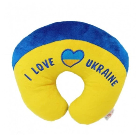 Almohada para viaje “I LOVE UKRAINE”. Elfiki