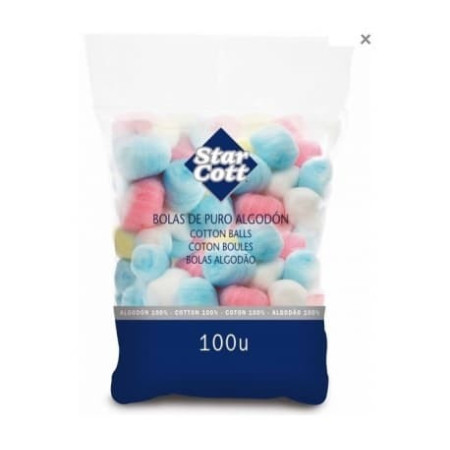 Bolas de algodón colores 100 uds. Star Cott