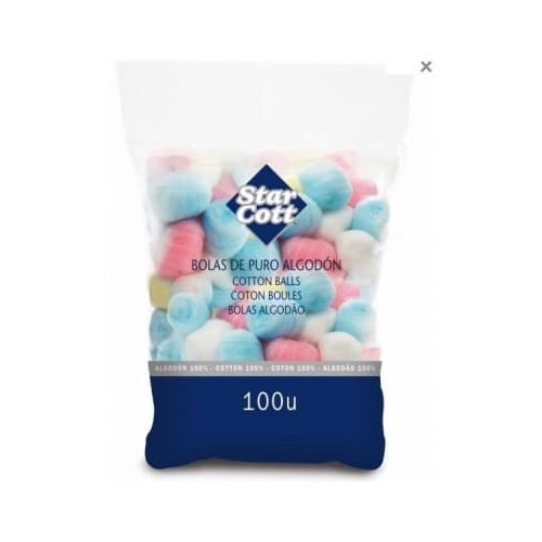Bolas de algodón colores 100 uds. Star Cott