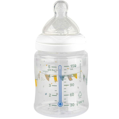 Biberón de transition Anti-cólicos silicona control temperatura. Tigex