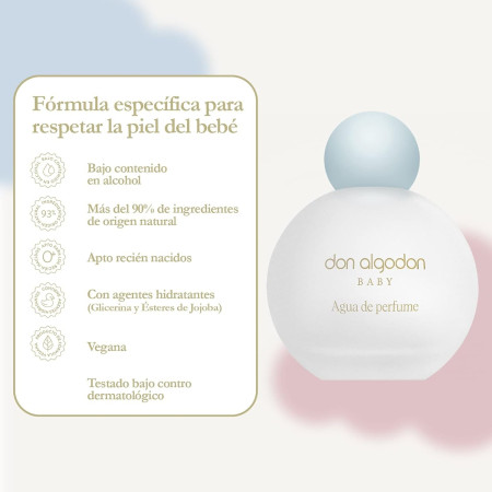 Agua perfumada Don Algodón Baby 100ml con vaporizador