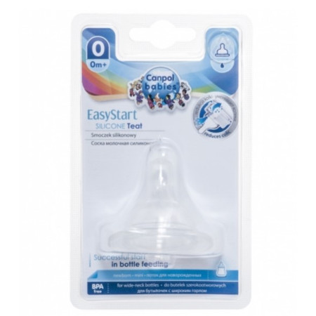 Tetinas de silicona EasyStart , diferentes flujos 1 ud. Canpol Babies