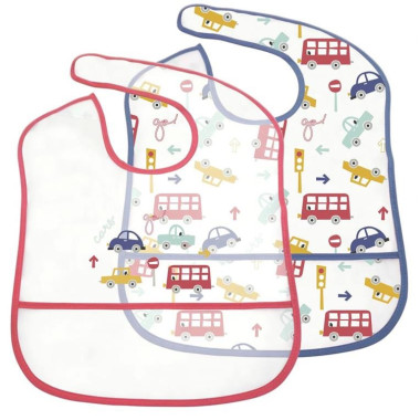 Set de 2 baberos vinilo. Olmitos