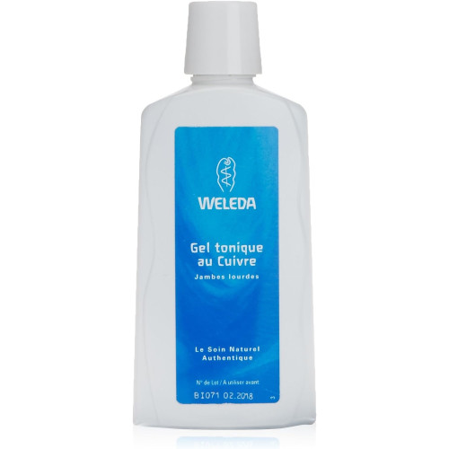 Gel tónico de cobre para piernas cansadas 200ml. Weleda